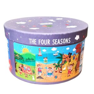 The Four Seasons Jigsaw Puzzle for Kids | Round Puzzle with 150 Pieces and Safe, Smooth Edges | Learning Toy Gift for Girls, Boys, Kids Age 5 years & above